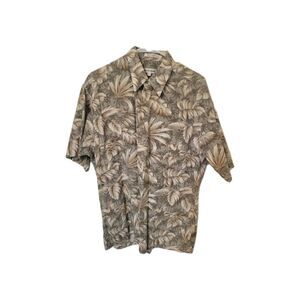 Pierre Cardin VTG SS Hawaiian Button Up Shirt With Car Outline Sz L